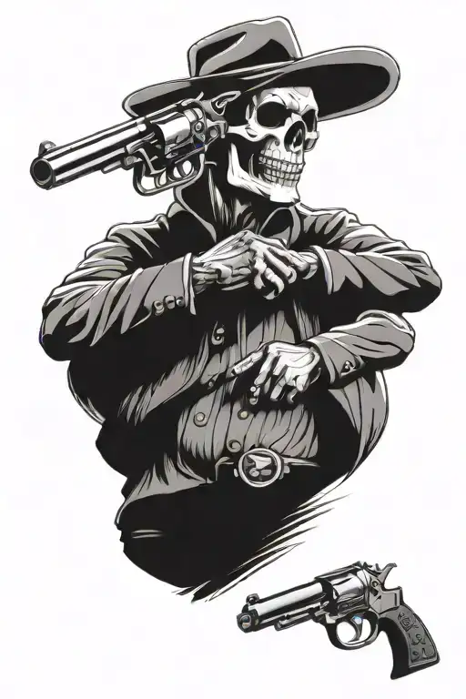 Cowboy Skull Shooting Pistol