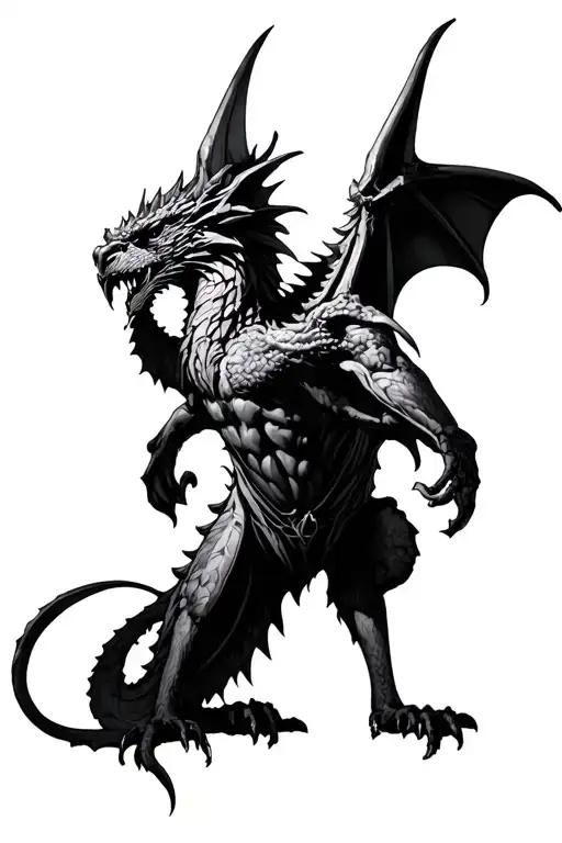 Gothic Architecture Patterns Into A Gargoyle