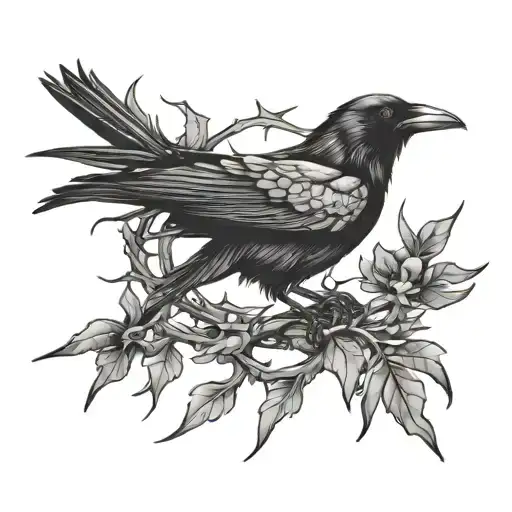 Crow And Thorns