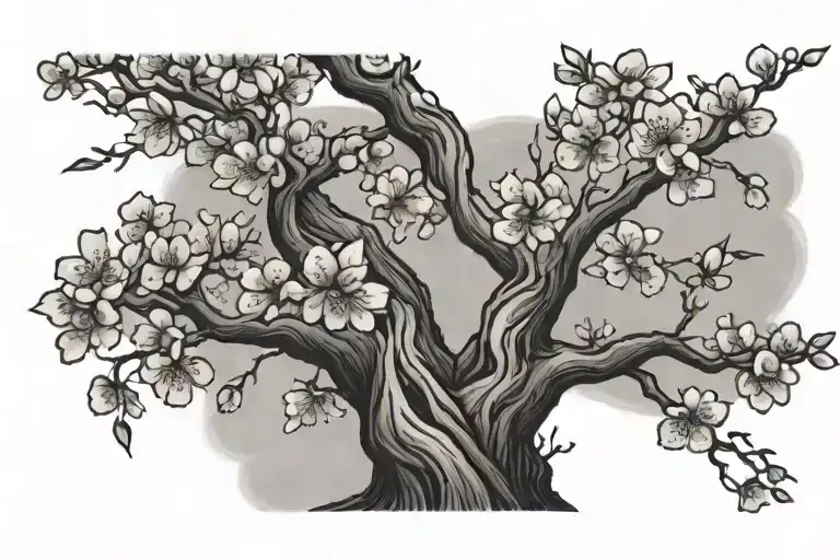 Coverup Cherry Blossom Tree Intertwined