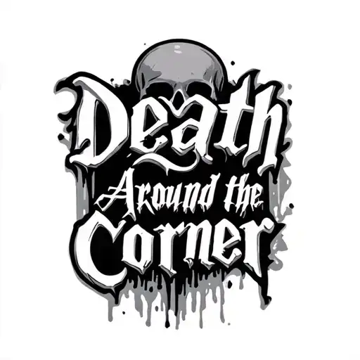 Death Around The Corner Lettering Design