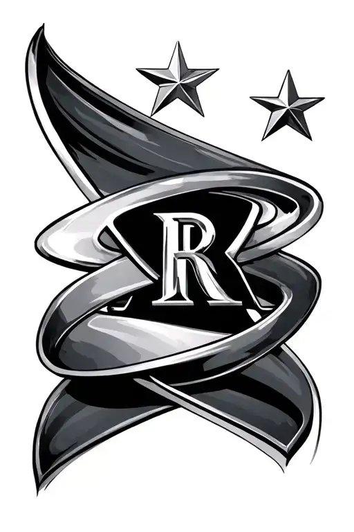 Rolls Royce Logo With Star Wrapped Around It