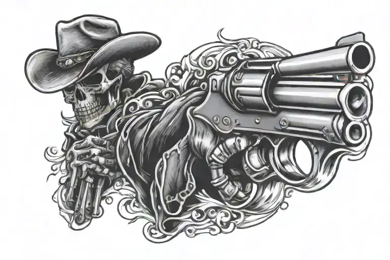 Cowboy Skull Shooting Pistol