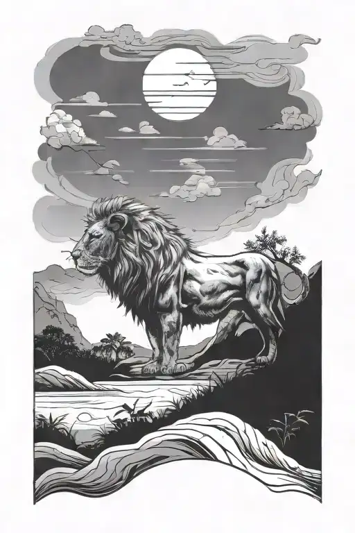 Fine Lion Lion King Calf Tattoos Nature Wanderlust