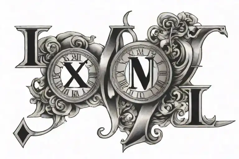 I & Iv Roman Numerals Integrated