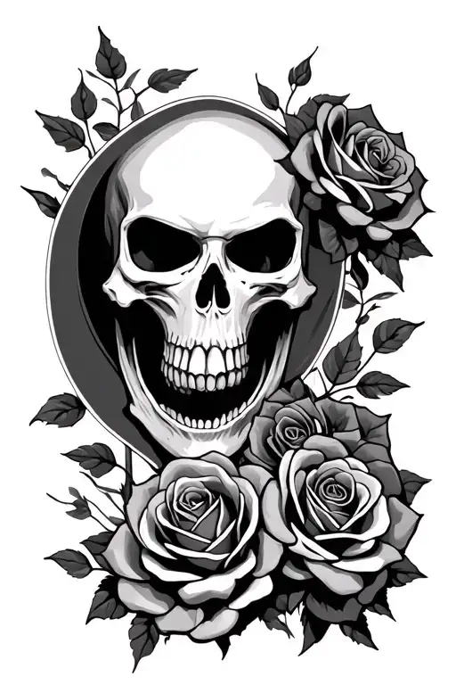 Reaper And Skulls Roses