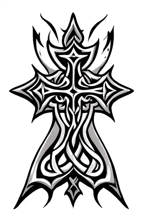 Tribal Celtic Cross