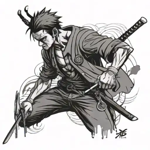 Roronoa Zoro Blackwork