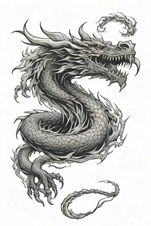 Dragon Breathing Fire And Flying Towards