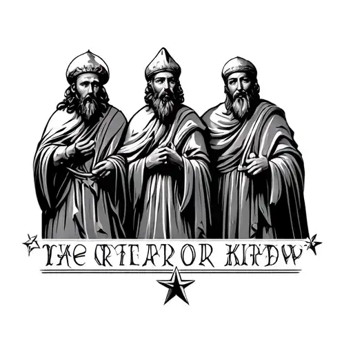 3 Wise Men From Bible With Star