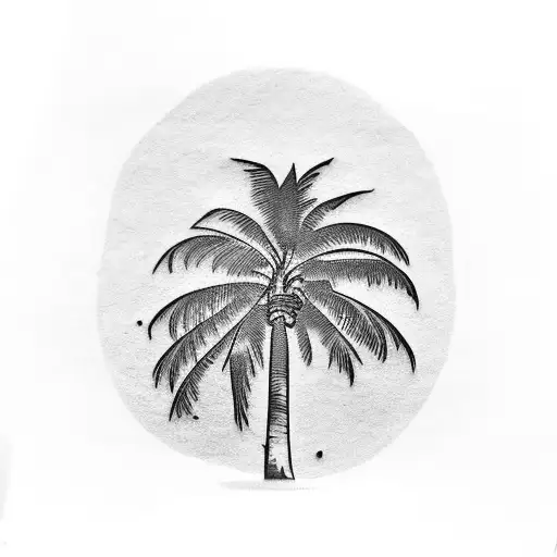 Design A Tattoo Of A Palm Tree Made Of Dollar Bills