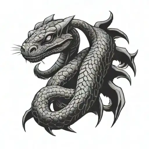 Skyrim Logo And Ball Python Wrapped