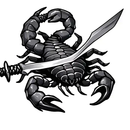 Simple Scorpion With Sword