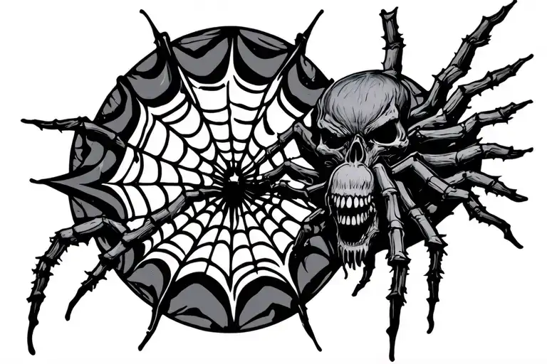Korn Metal Band Logo Spider Web