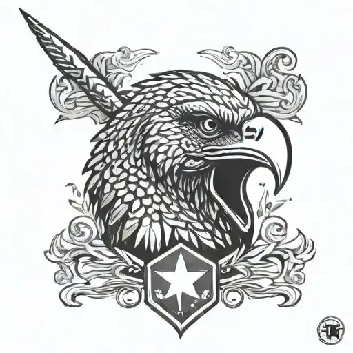 Turkey Flag Flying Wolf Head