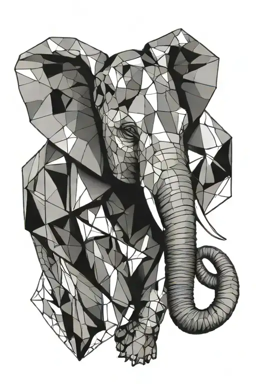 Geometrical Elephant Head