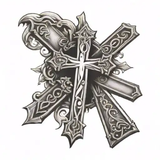 Cross Tattoo With Bible Quotes