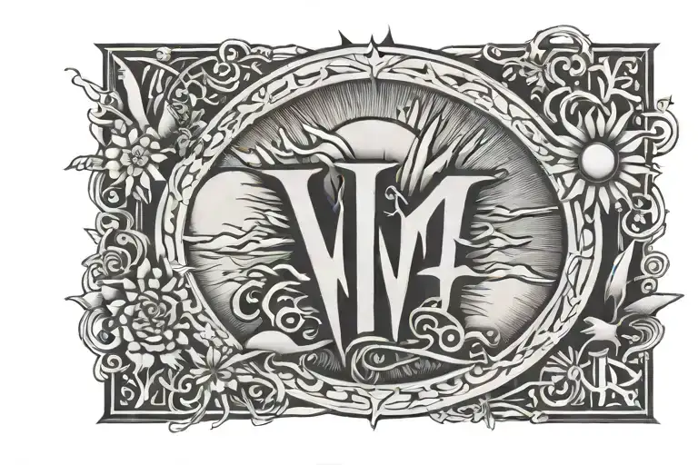 Letters Ywmb With Sun Rising