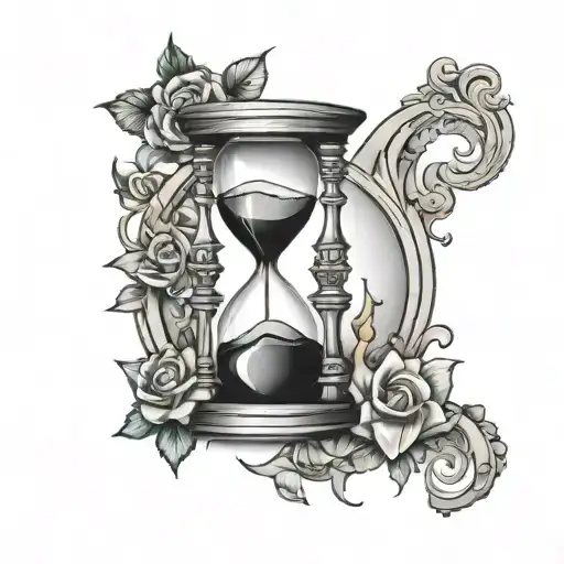 Hourglass Filled With Top Heaven Bottom Hell Girly Colors