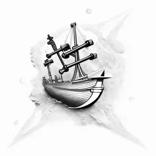 Supply Ship With Anchor