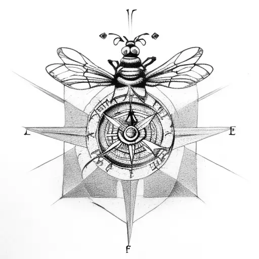 Freemasonry Square And Compass Bee