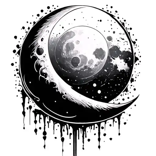 Trippy Moon Crescent