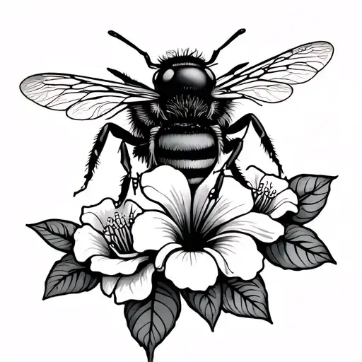 Bee Hovering And Roses Mayflowers Hibiscus Hawaii Eye