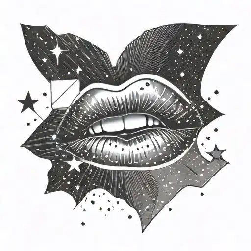 Lips And Star Constellation