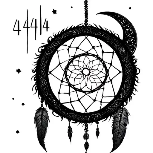 Moon Dream Catcher Entangled With 444