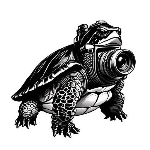 Turtle Holding A Camera
