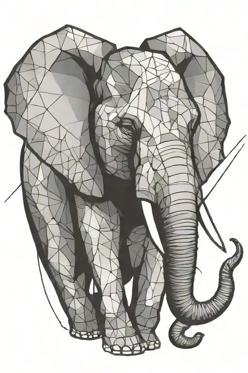 Geometrical Elephant Head