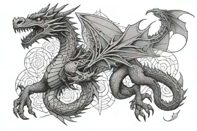Sacred Geometry Dragon