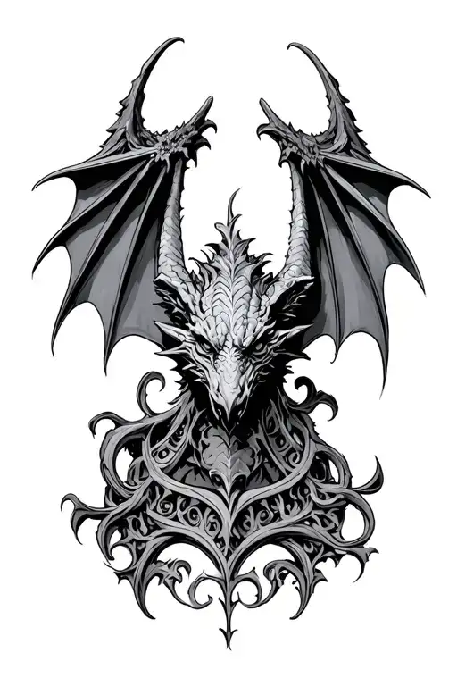 Gothic Architecture Patterns Into A Gargoyle