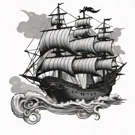 Flying Dutch Pirate Ship