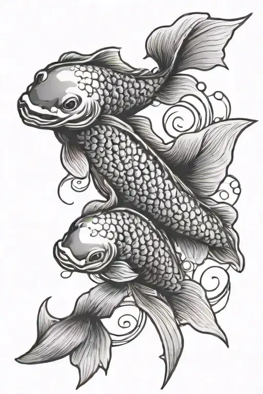 Koi Fish And Water