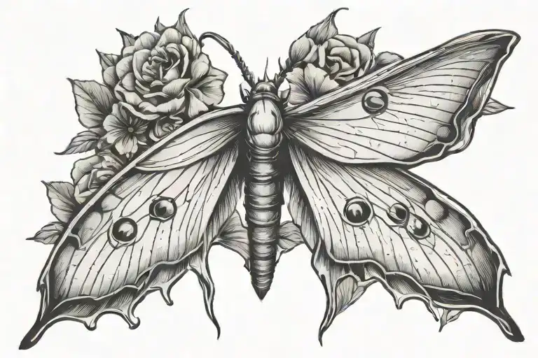 Luna Moth Switch Blade Behind