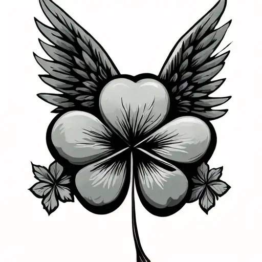 Shamrock With Wings Spread Wide Dark Forest