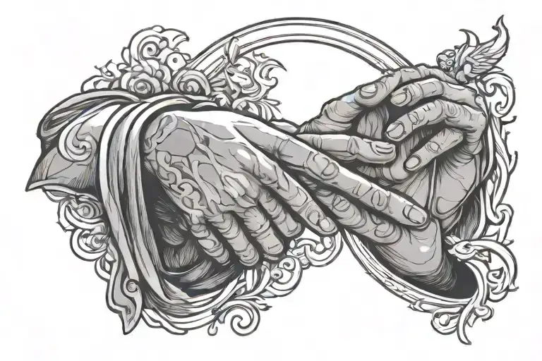 St Mary Praying With Hands