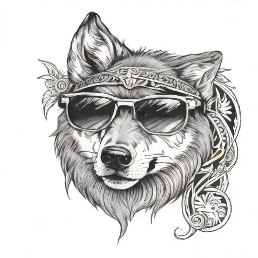 Wolf With Sunglasses