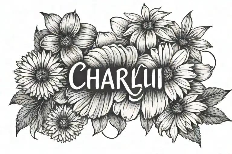 Charli With Daisy Flower Wrapped Around Name Written