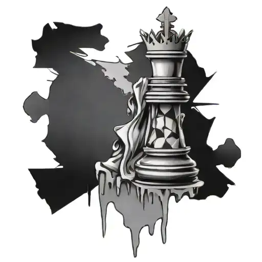 Shattered Queen Chess Piece