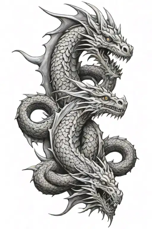 Wyvern And Dragon Fineline For Female