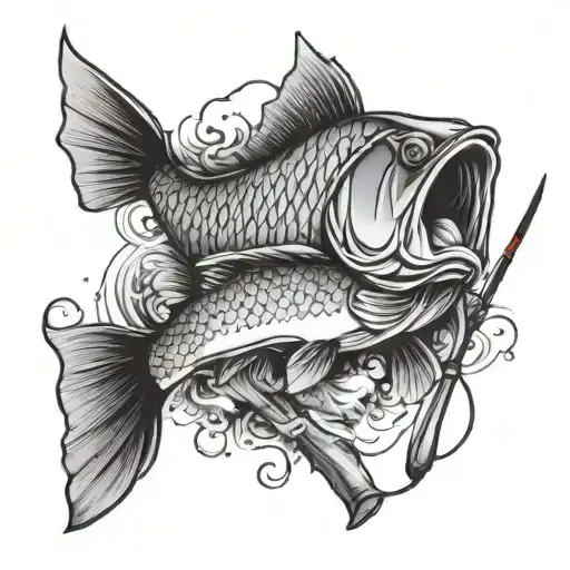 Carp Fishing And Hockey Stick