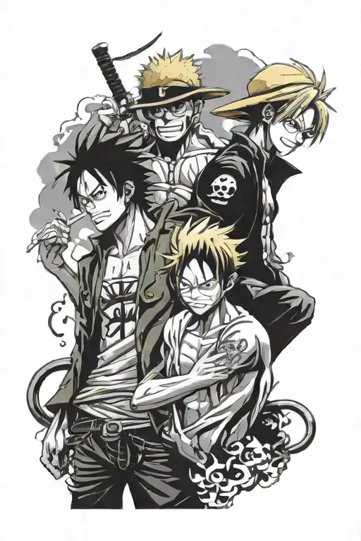 Luffy Zoro And Sanji One Piece Anime