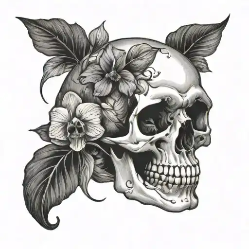 Skull And Violets