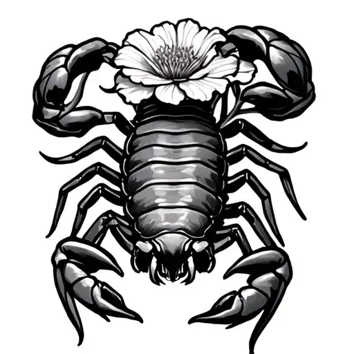 Scorpian On Geraniums