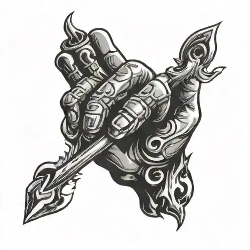 Action Word Tattoo On Small Thumb