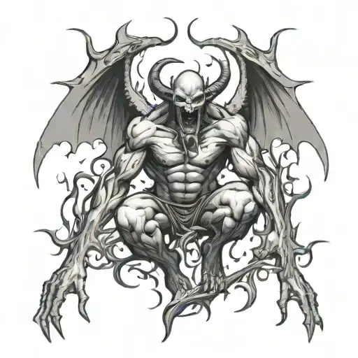 Background Fight Demons And Angels And Front On This Its A On Devil With Angel Body And Face