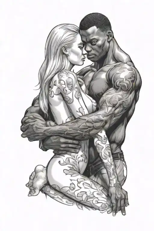 Big Black Muscular Man Nursing Nude Slim Young Fragile European Blonde Teenage Girl