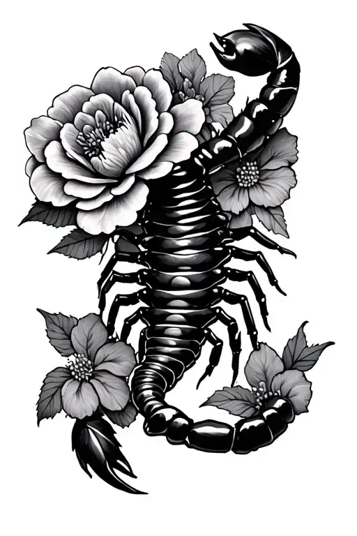 Flowers And Scorpion